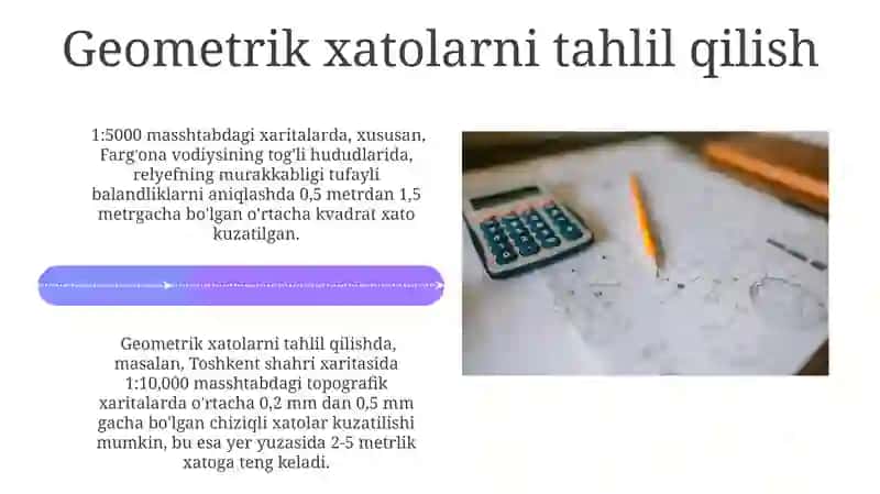 Xaritalardagi Xatolik O'lchamlarini Hisoblash 4