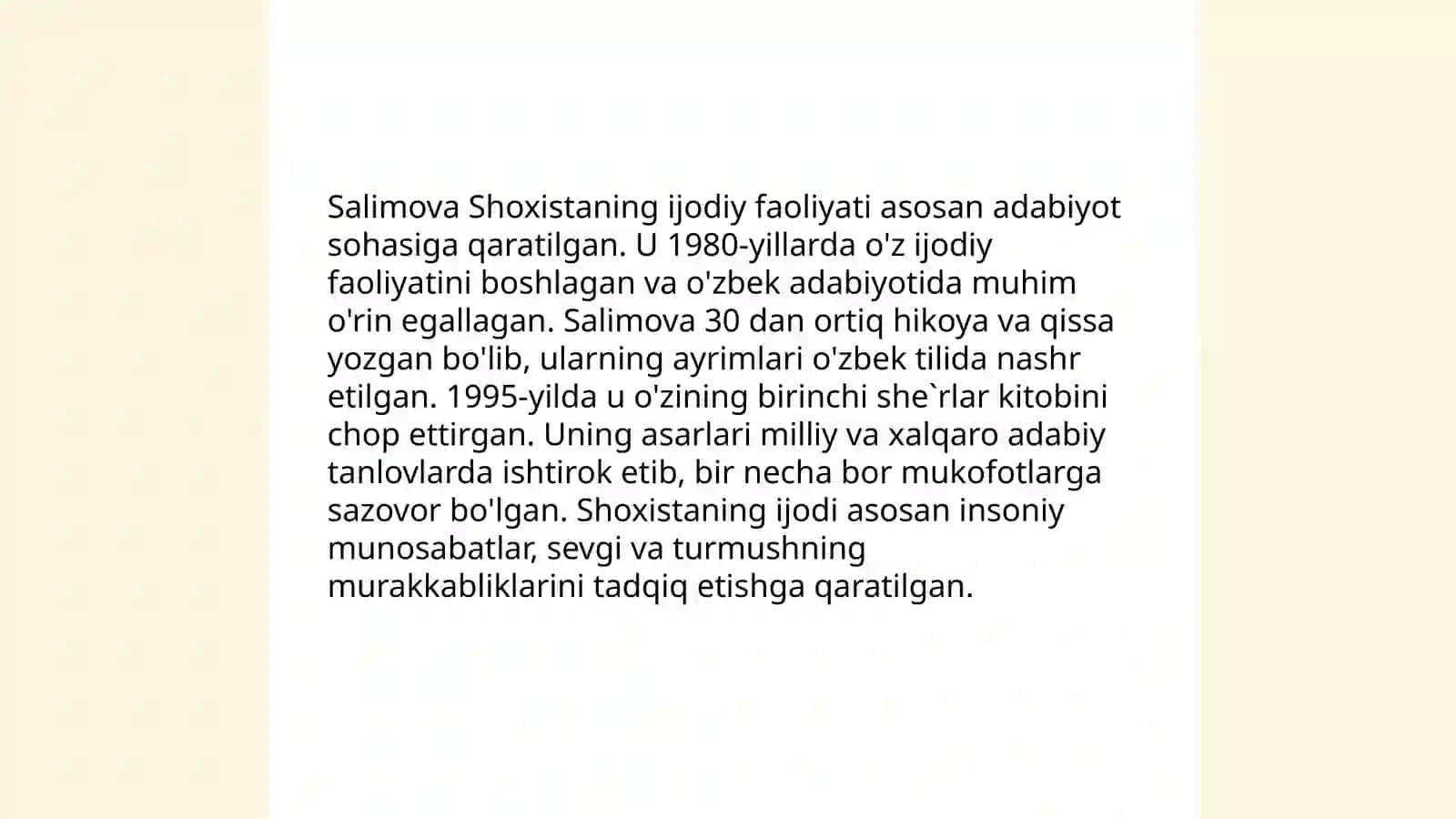 Salimova Shoxista 4