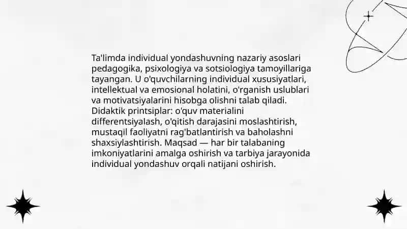 Tarbiyada individual yondashuv muammosi 4