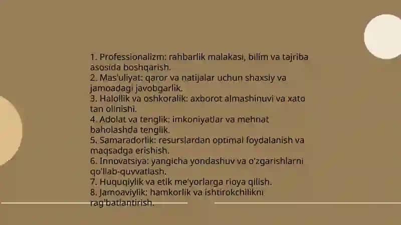 Boshqaruv madaniyatining mazmuni va asosiy elementlari 4