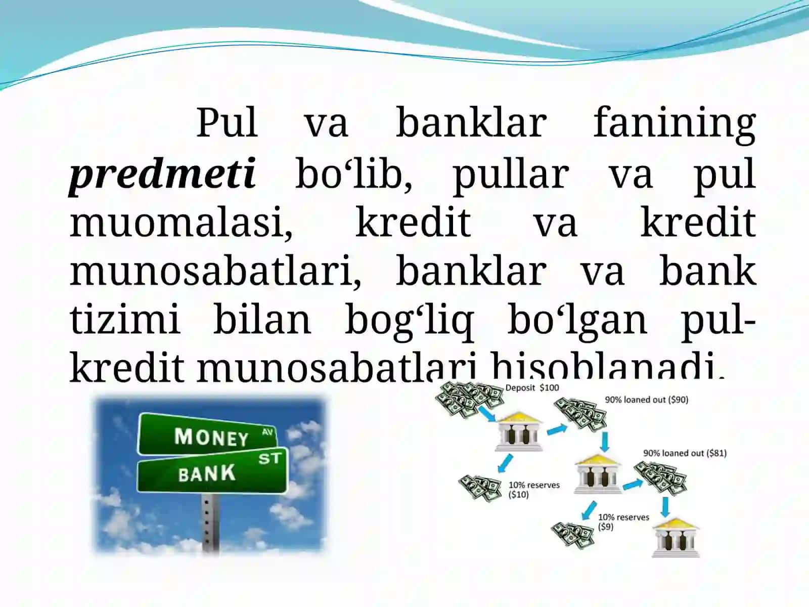Pul va banklar faniga kirish 4