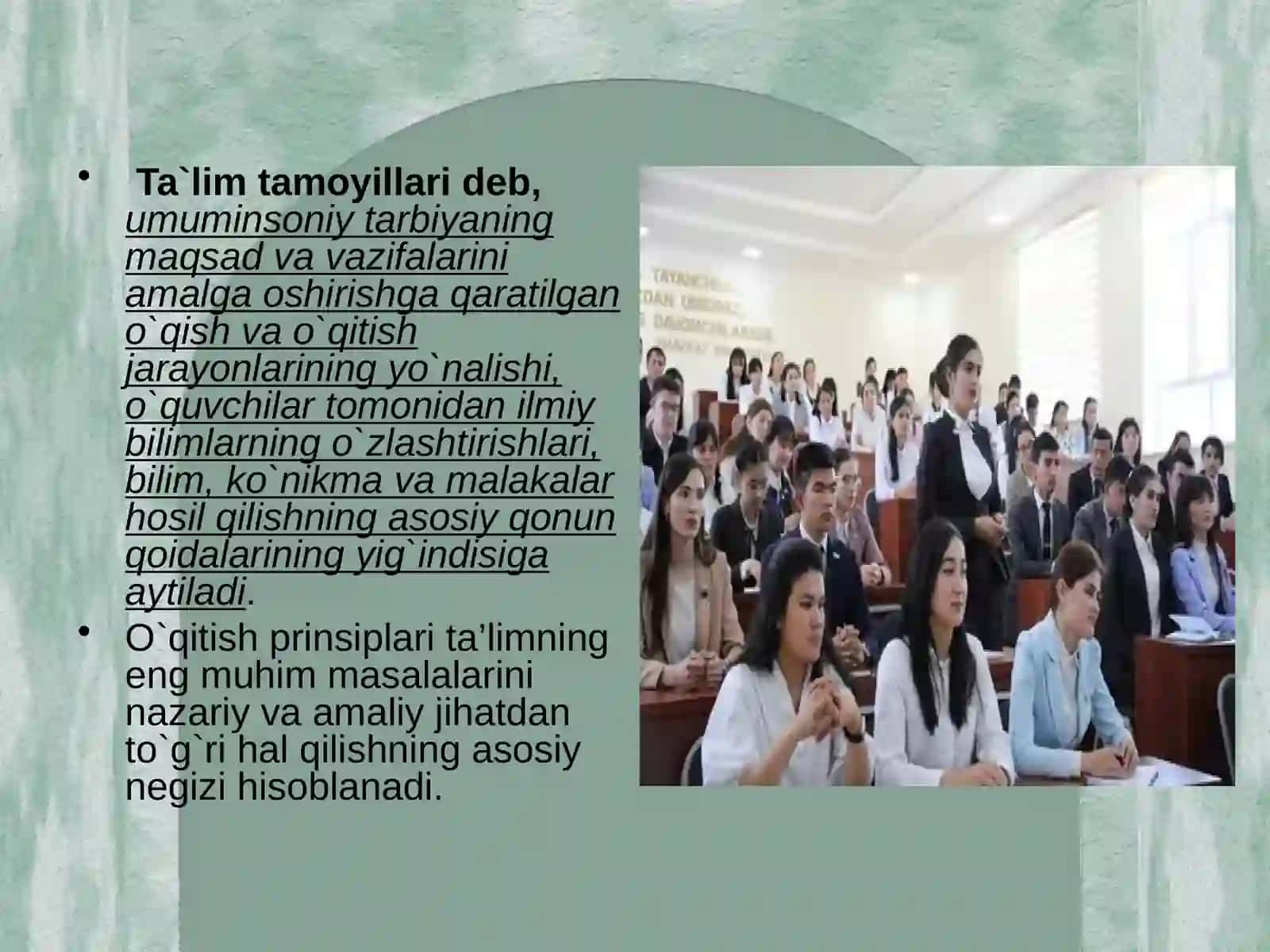 Ta’lim tamoyillari hamda ularning tasnifi 4
