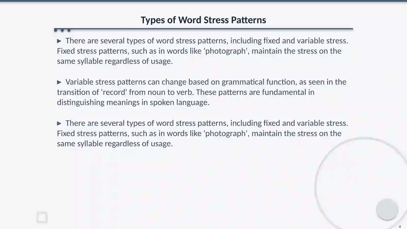 Word Stress 4