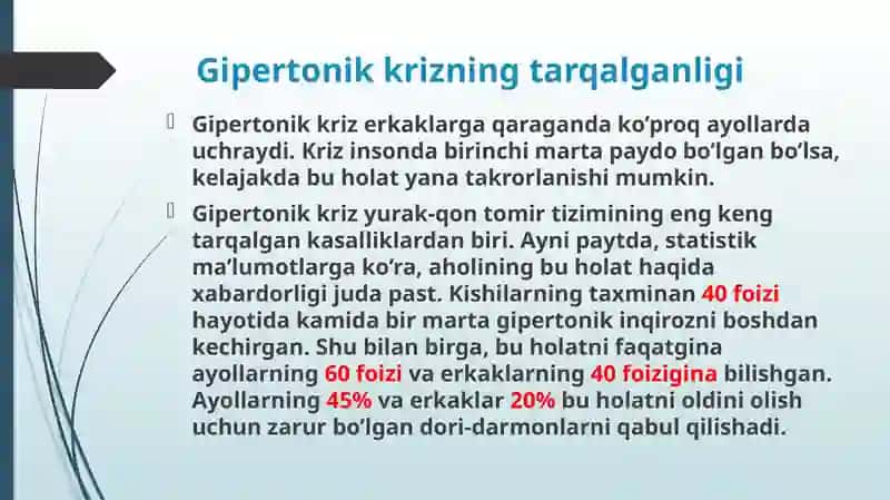 GIPERTONIK KRIZNI DAVOLASH 4