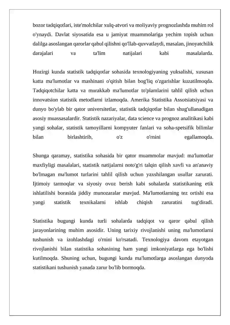 Statistika To'grisida Umumiy Tushuncha 4
