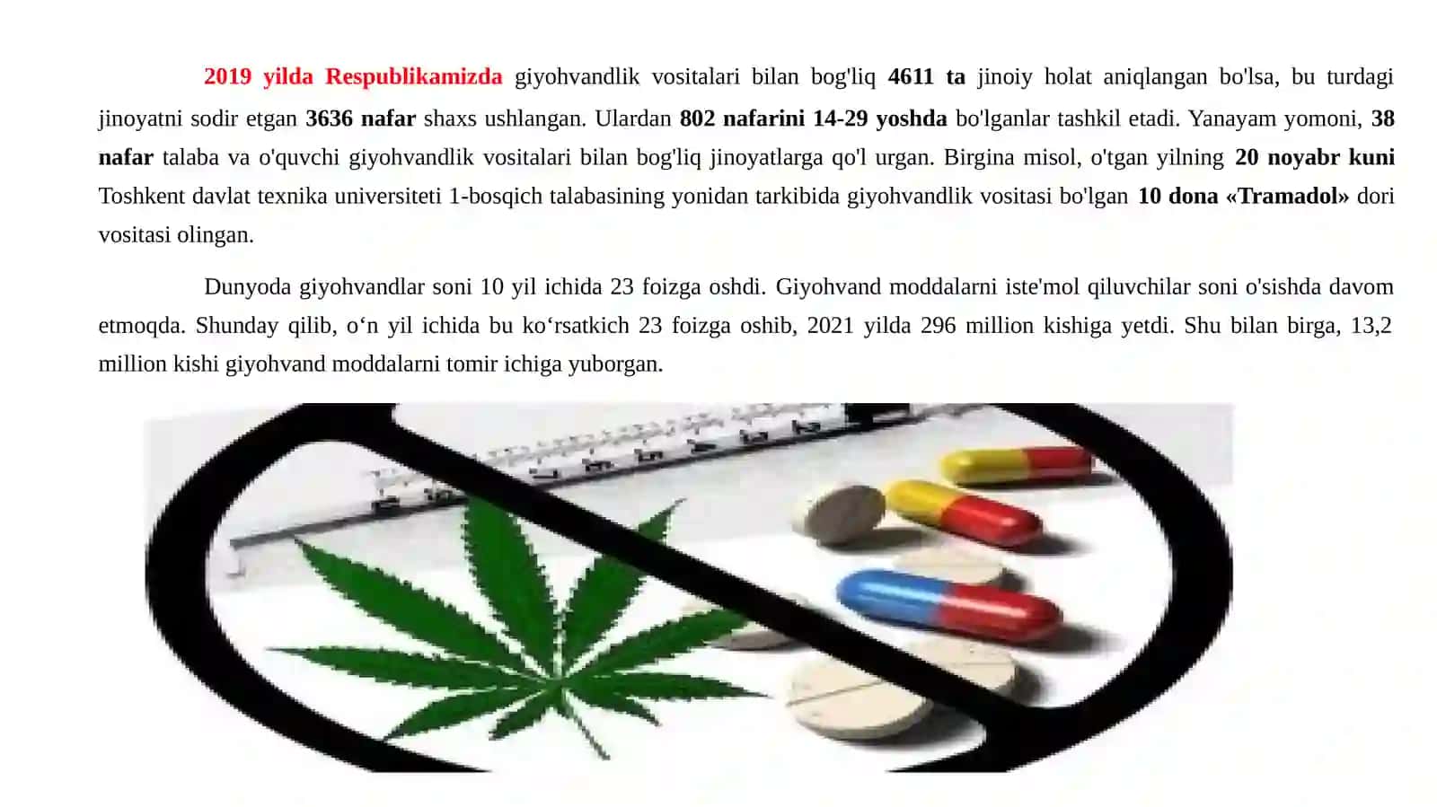 Xalqaro Narkomaniya va Yingi Noslari 4