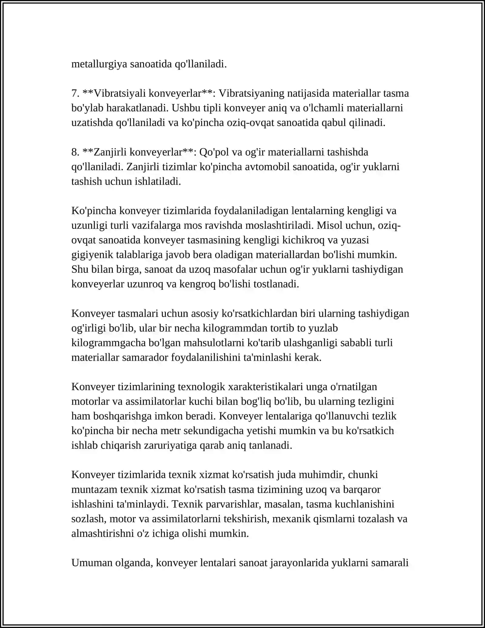 KONVEYER TASMASI TURLARI 4