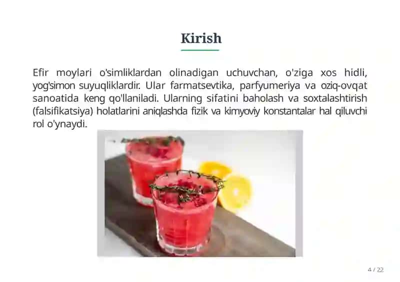 Efir Moylarining Fizik Konstantalari 4