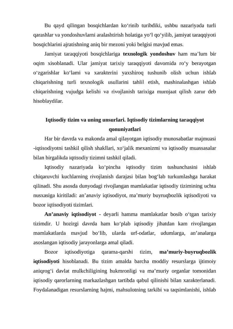 Iqtisodiy tizimlar 4