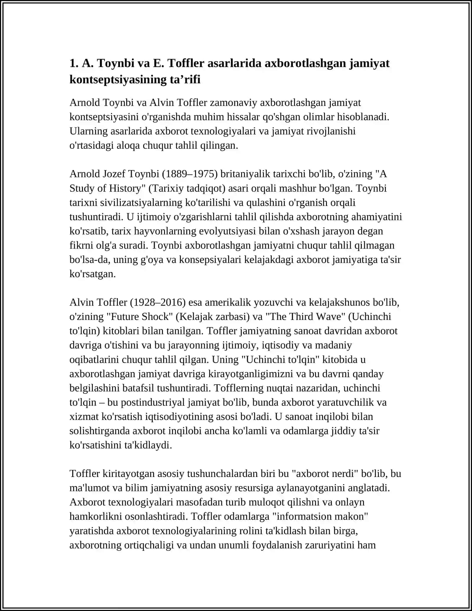 "AXBOROTLASHGAN JAMIYAT A UNING ISTIQBOLLARI" 4