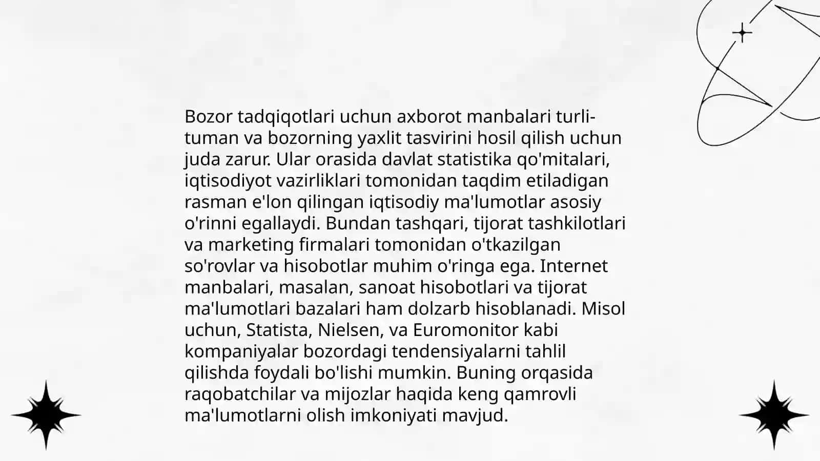 Marketing faoliyatini axborot bilan ta’minlash 4