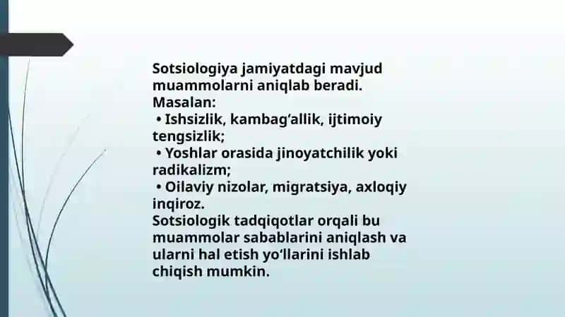 Sotsiologiyaning asosiy vazifalari 4