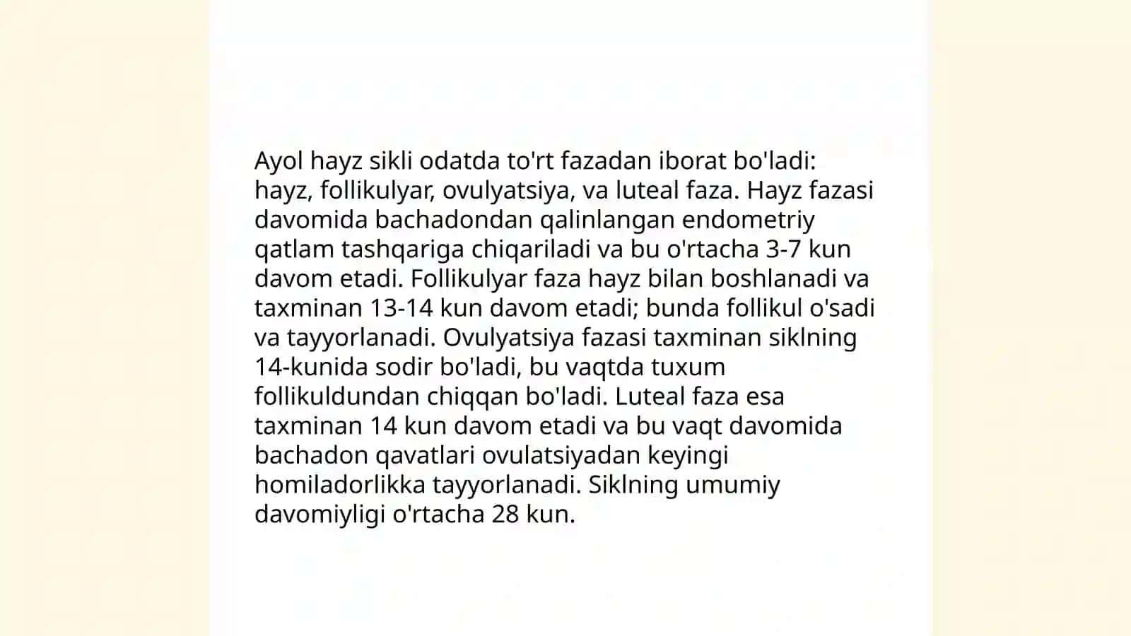 Normal hayz sikli va uning boshqarilishi 4