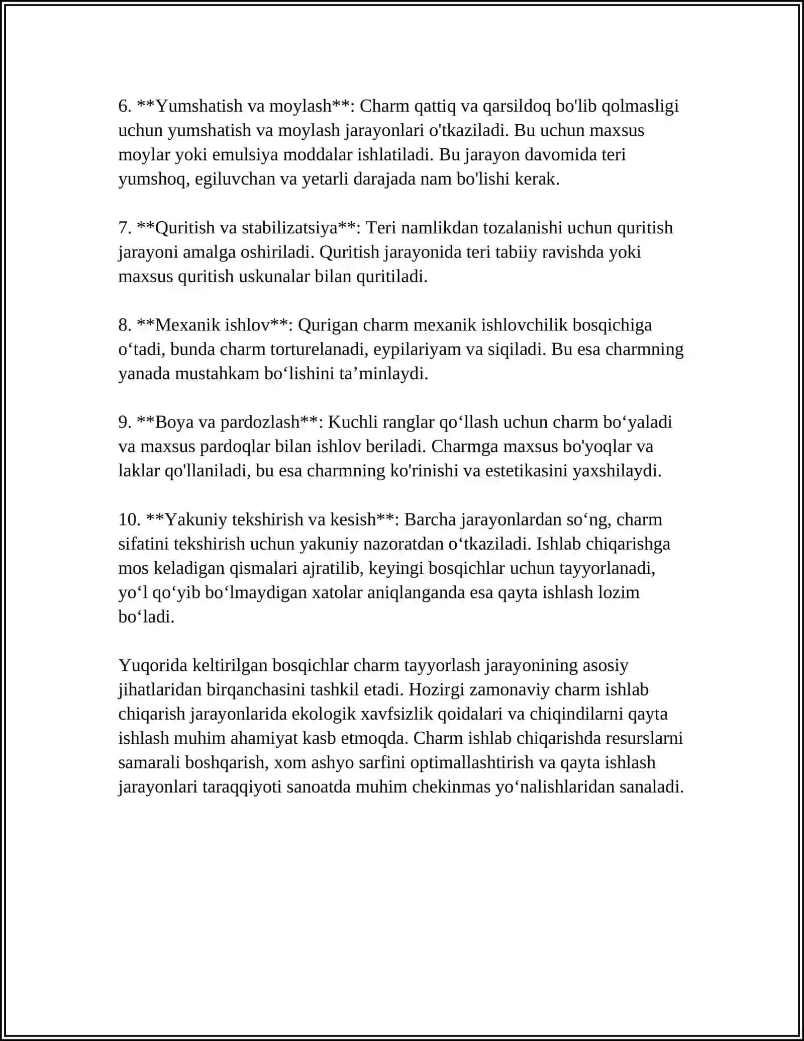 CHARMNING TEXNALOGIK JARAYONLARI 4