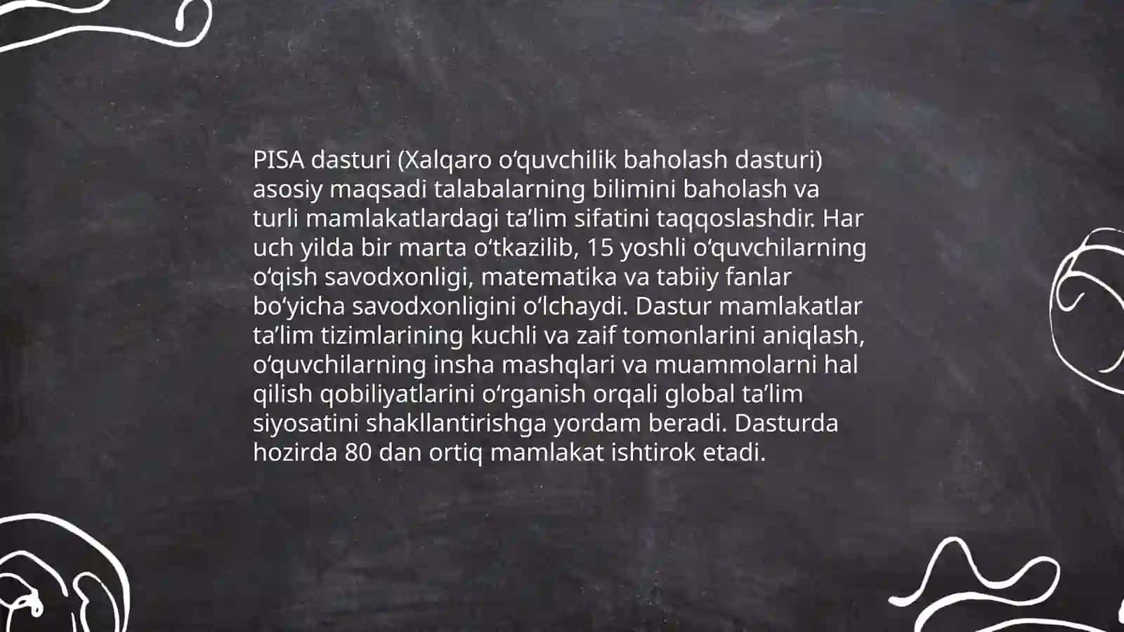 Pisa xalqaro baholash dasturi mazmun va mohiyati 4