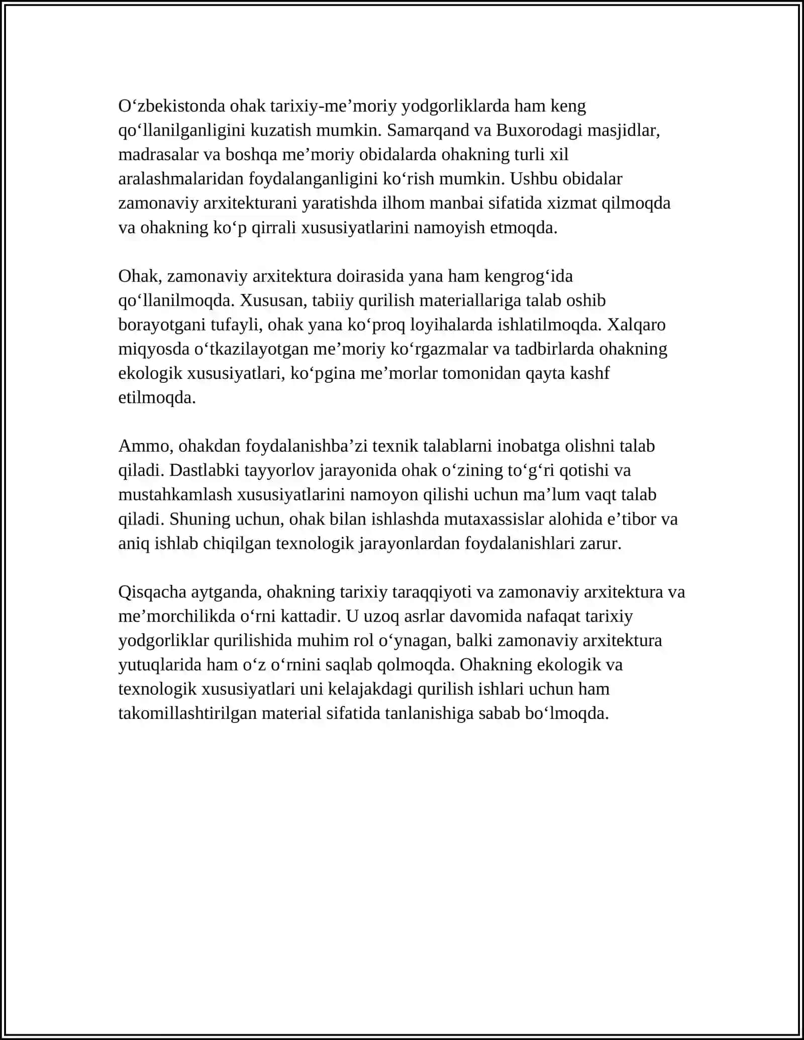 OHAK VA ZAMONAVIY ARXITEKTURADAGI YUTUQLARI 4