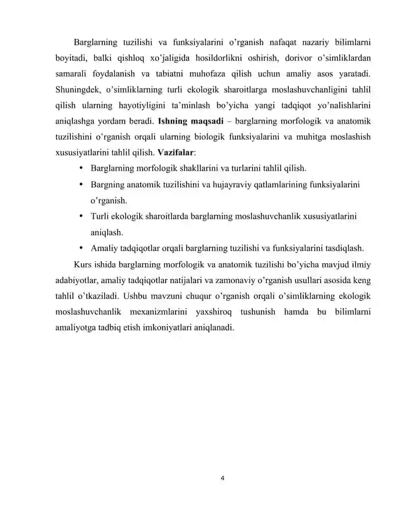 Barglarning morfologik va anatomik tuzilishi 4