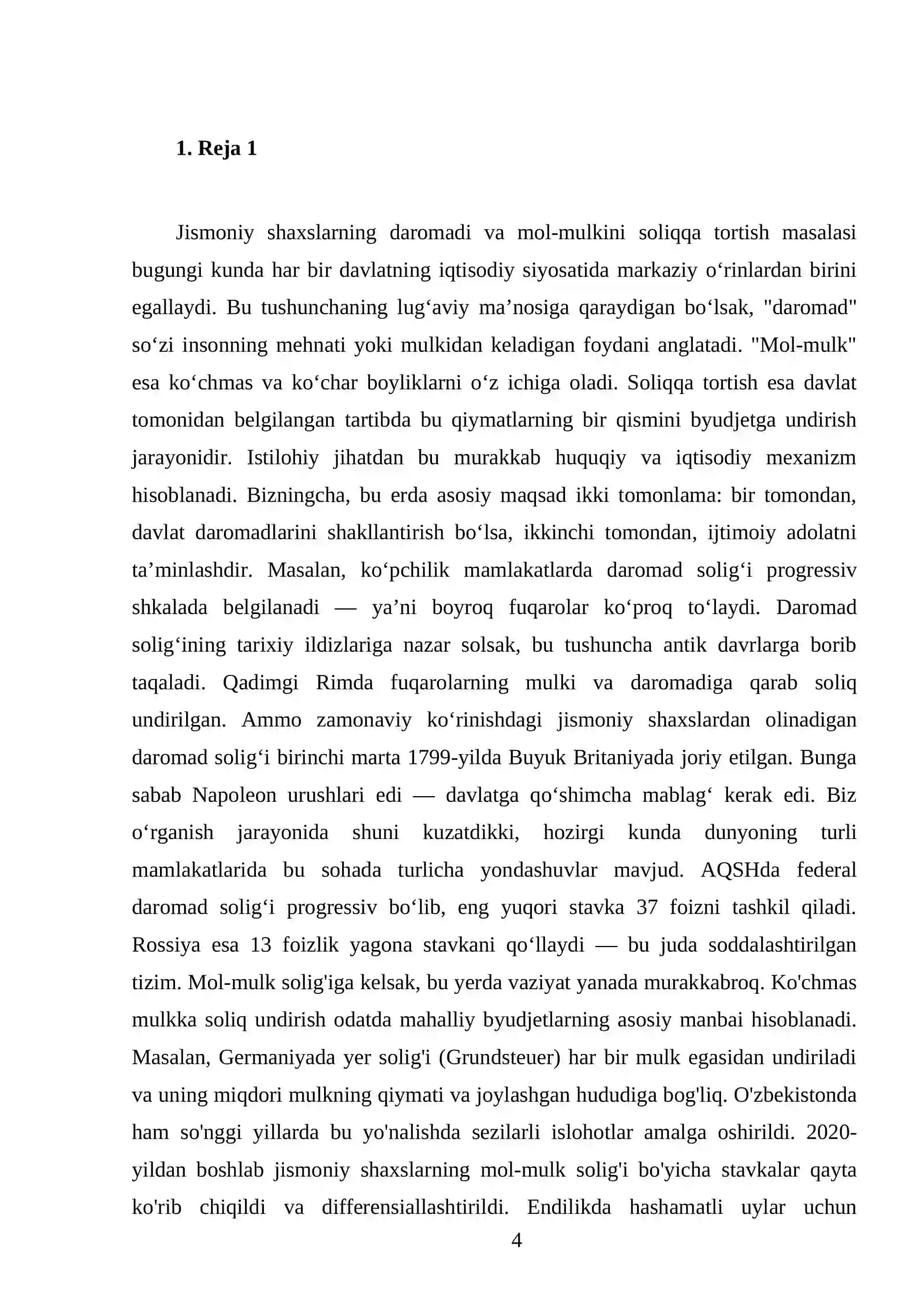 Jismoniy shaxslarning daromadi va mol-mulkini soliqqa tortish 4