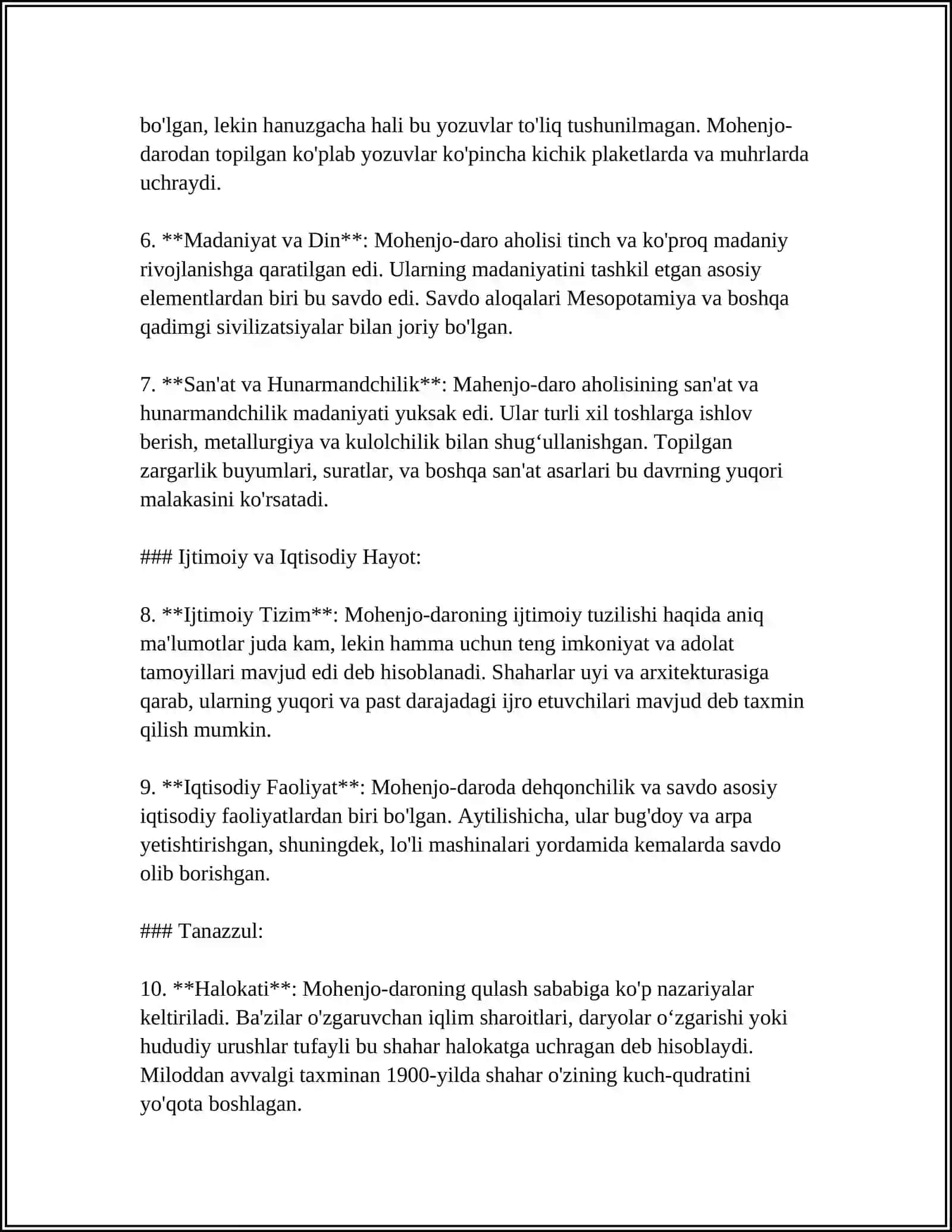 QADIMGI HINDISTON MOXANJADARO VA XRAPPA 4