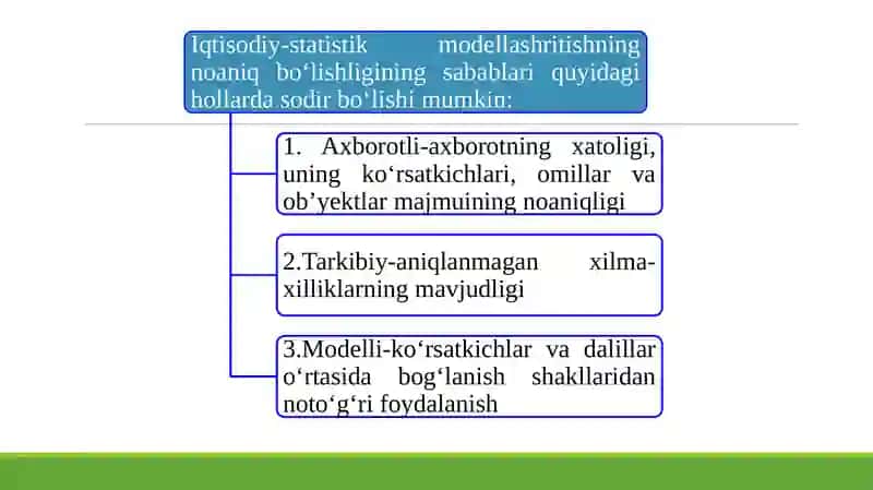 EKONOMETRIK MODELLARNING AXBOROT TA’MONI 4