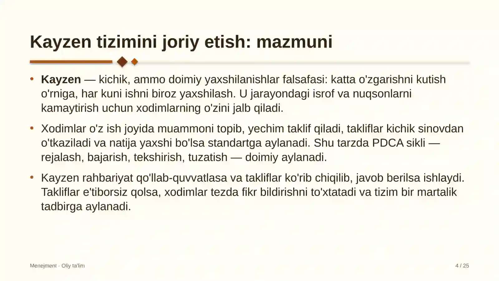 Kriptoaktivlar bozorida kayzen tizimini joriy etish 4