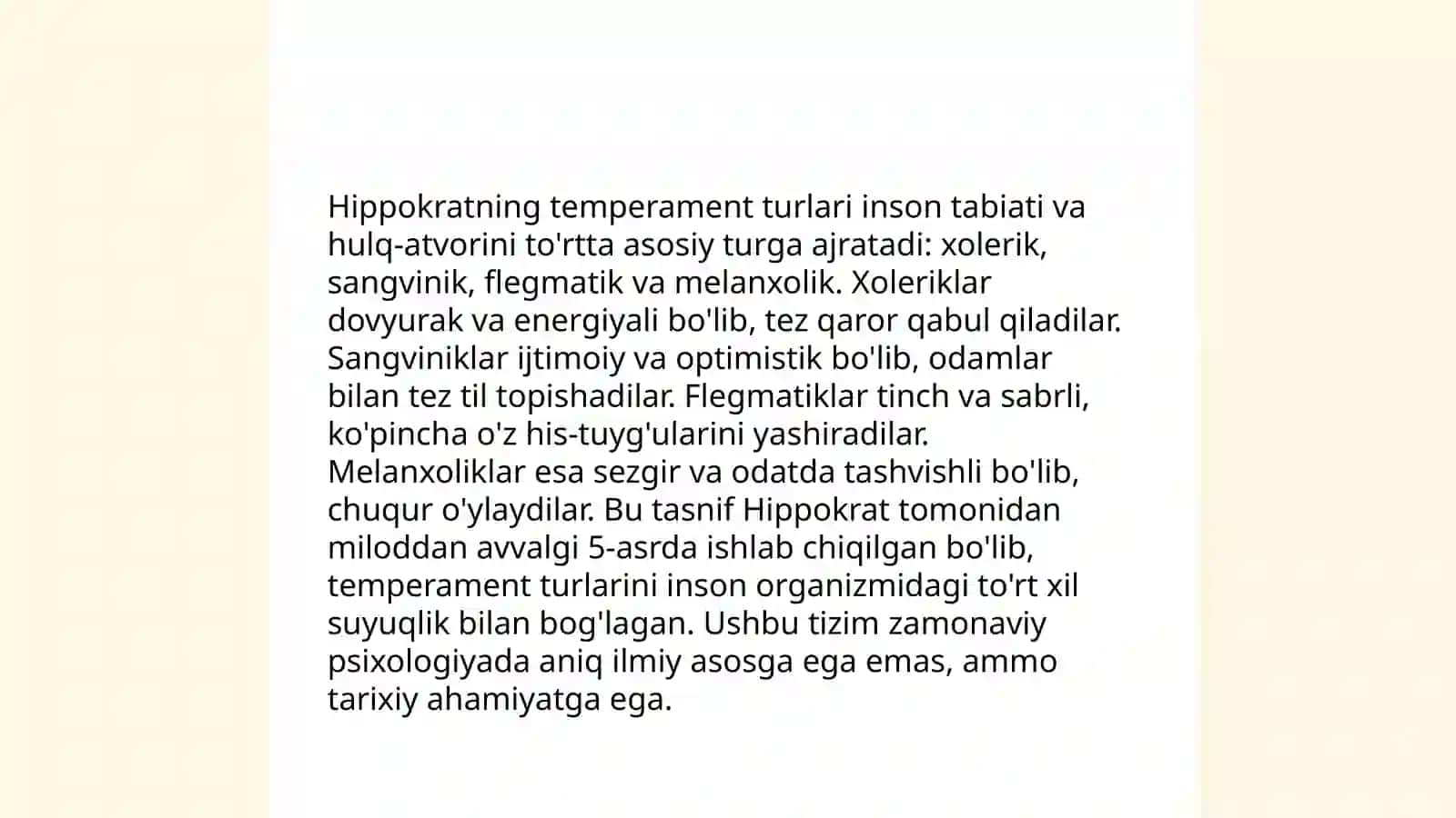 Psixalogiya fanidan Temperament 4