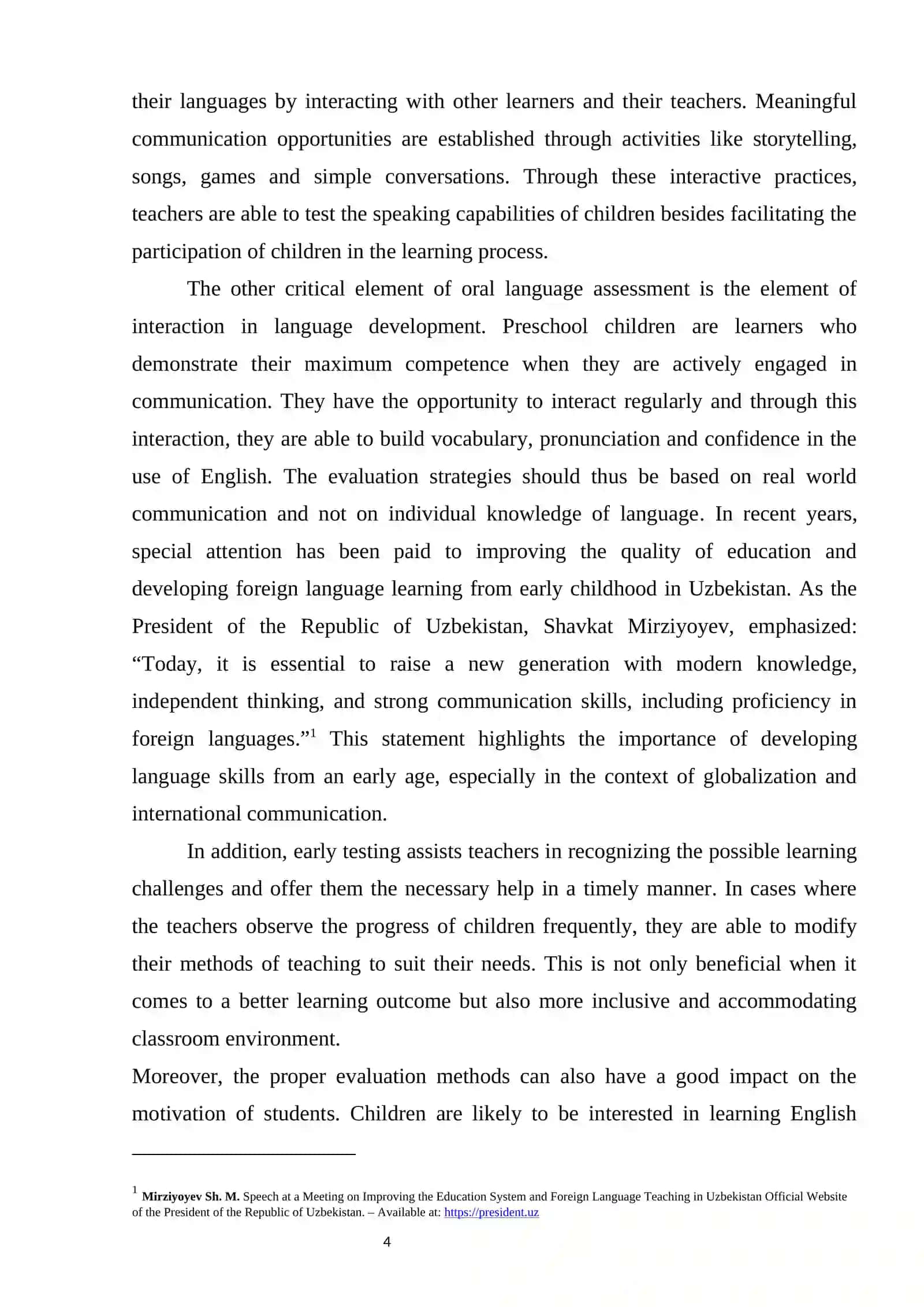 Assessing Oral Language Skills in Preschool English Language Learners 4