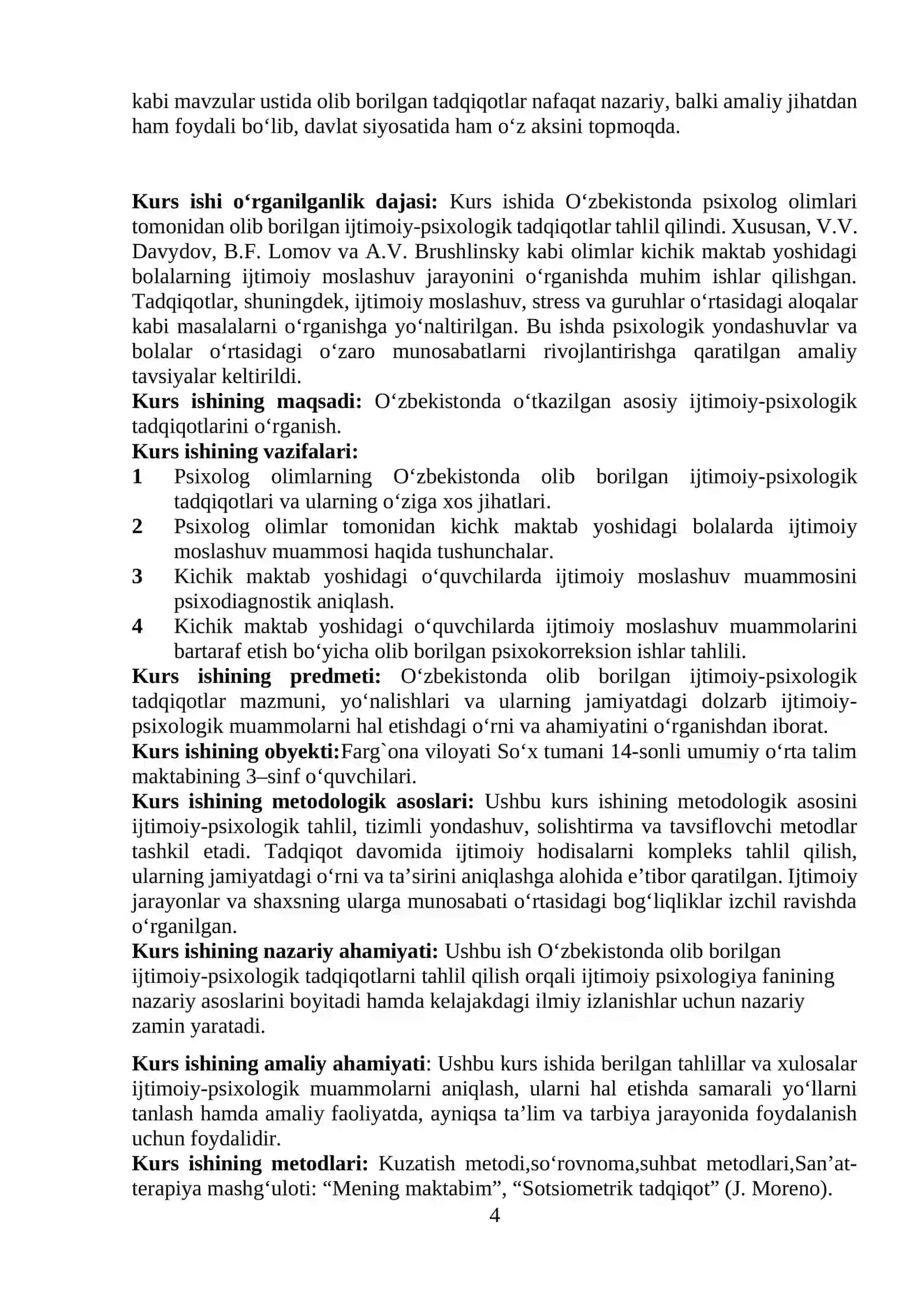O‘zbekistonda o‘tkazilgan asosiy ijtimoiy-psixologik tadqiqotlar 4