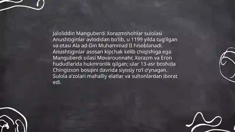 Jaloliddin Manguberdiyning hayoti va erta yillari 4