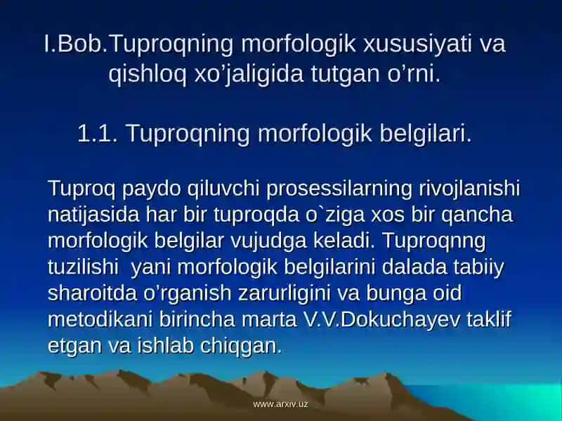Tuproqning morfologik belgilari 4