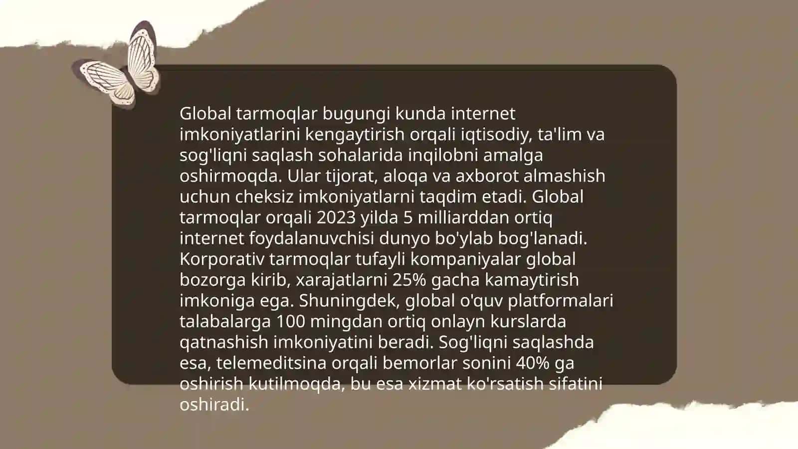 Lokal va Global tarmoqlari 4