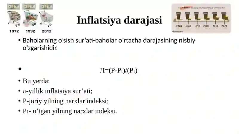 Inflatsiya va ishsizlik o’rtasidagi bog’liqlik (Fillips egri chizig’i); 4