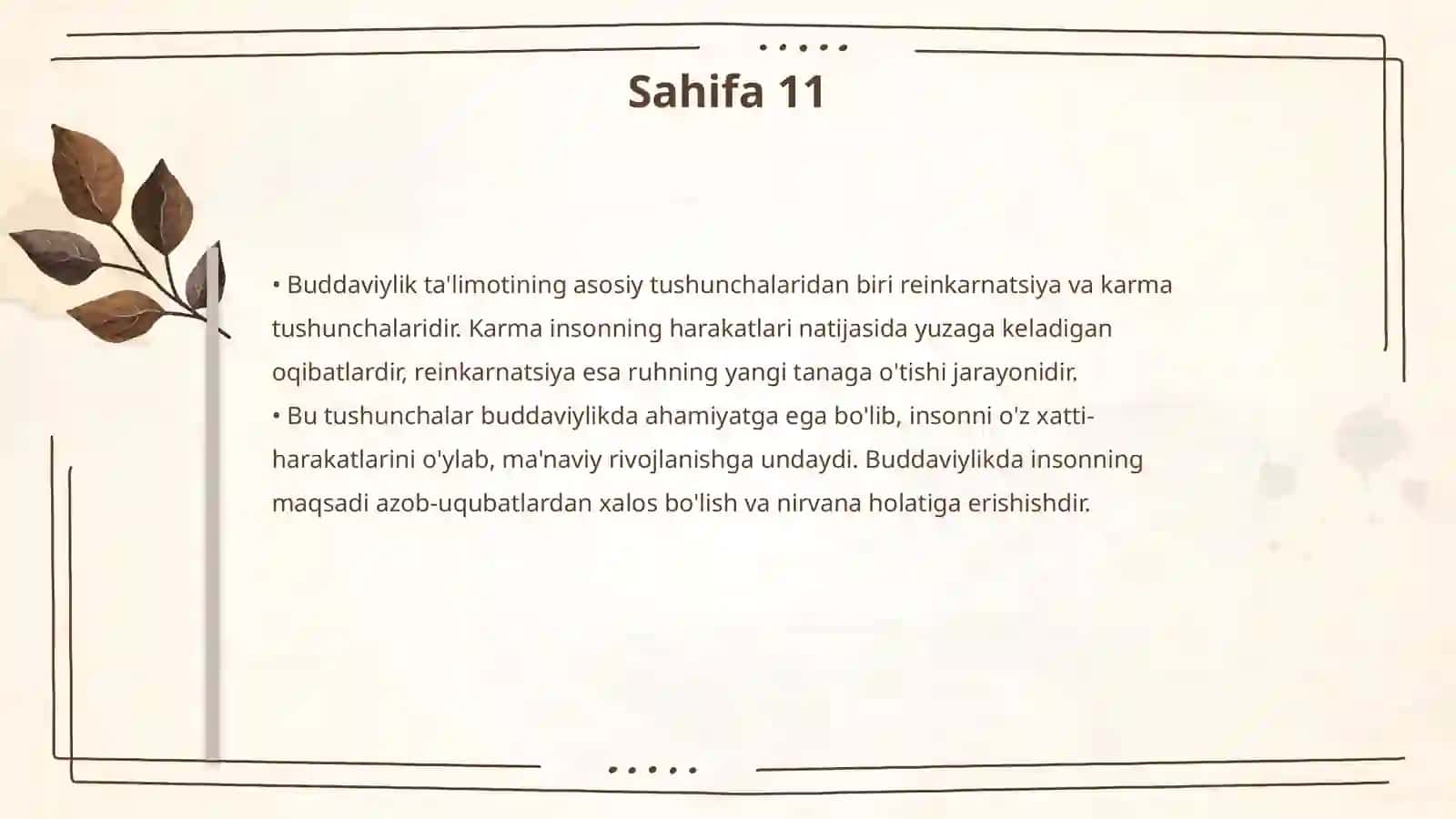 Buddaviylik ta’limoti va uning markaziy osiyoga tarqalishi 4