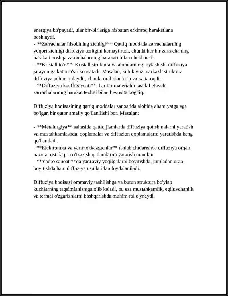 QATTIQ JISMLARDA DIFFUZYA HODISASI 4