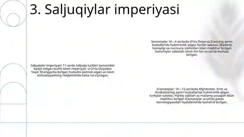 Somoniylar Gaznaviylar Va Saljuqiylar Davlati 4
