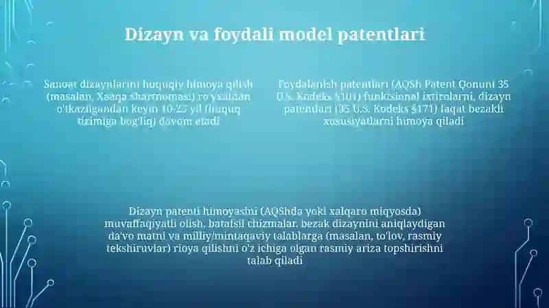 Sanoat dizayn patenti 4