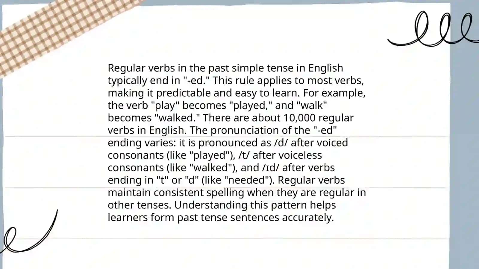 Formation of Past Simple Tense 4