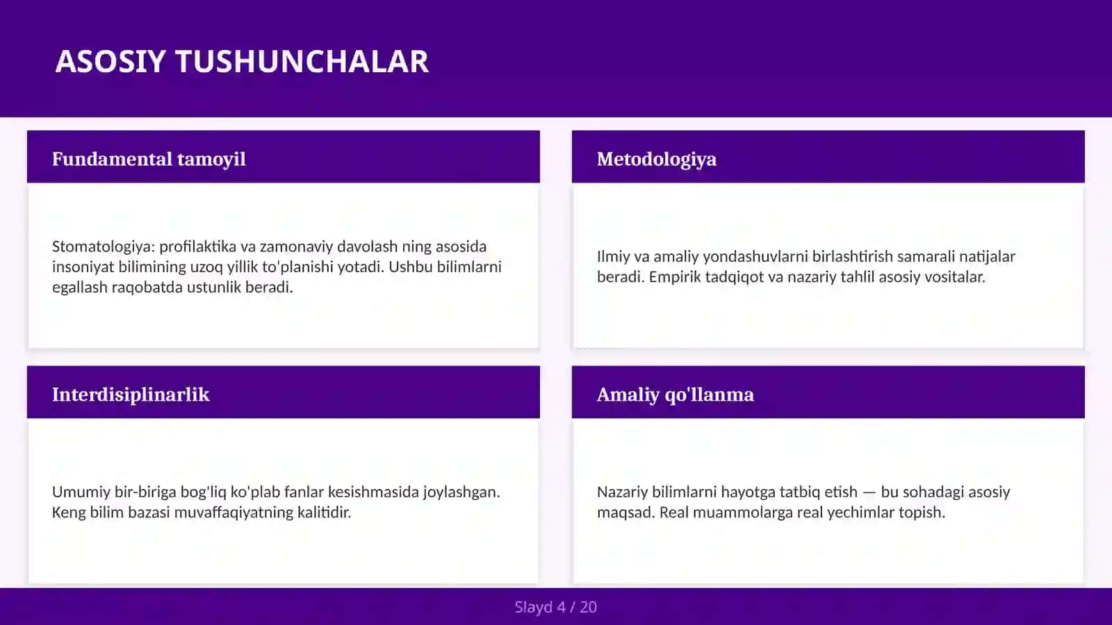 Stomatologiya: Profilaktika va Zamonaviy Davolash 4