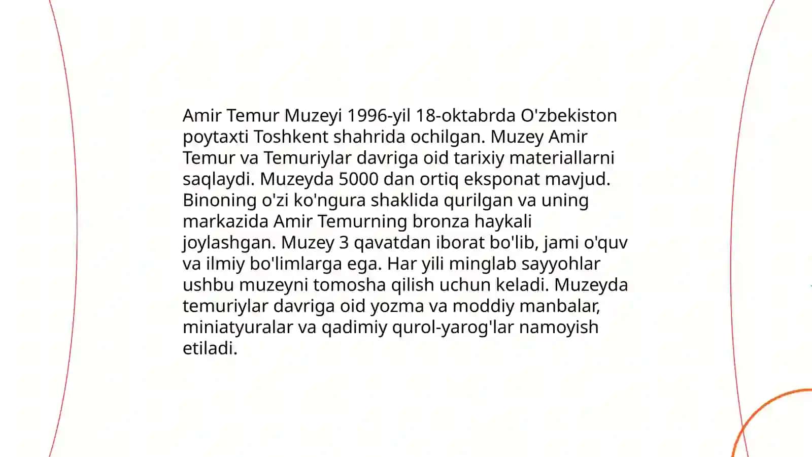 O'zbekiston muzeylari mavzusi boyicha albom tayyorlash 4