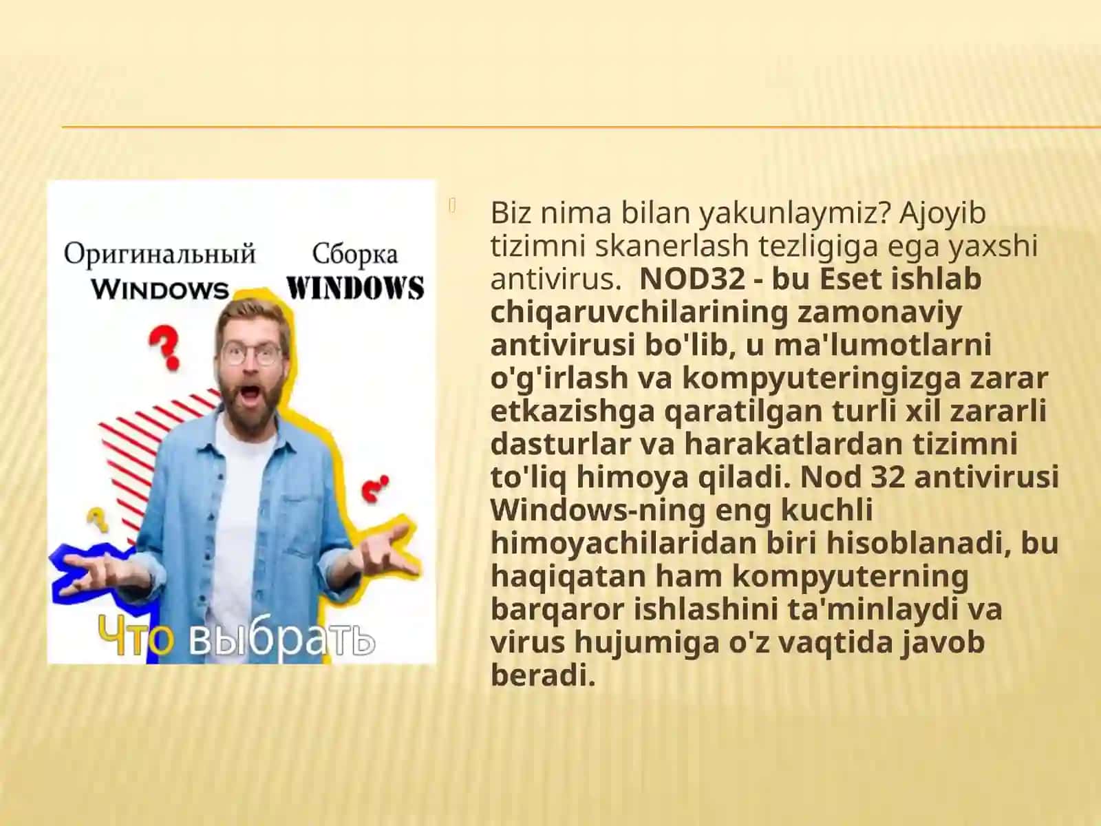 NOD 32 – DASTURINING BAZASINI YANGILASH 4