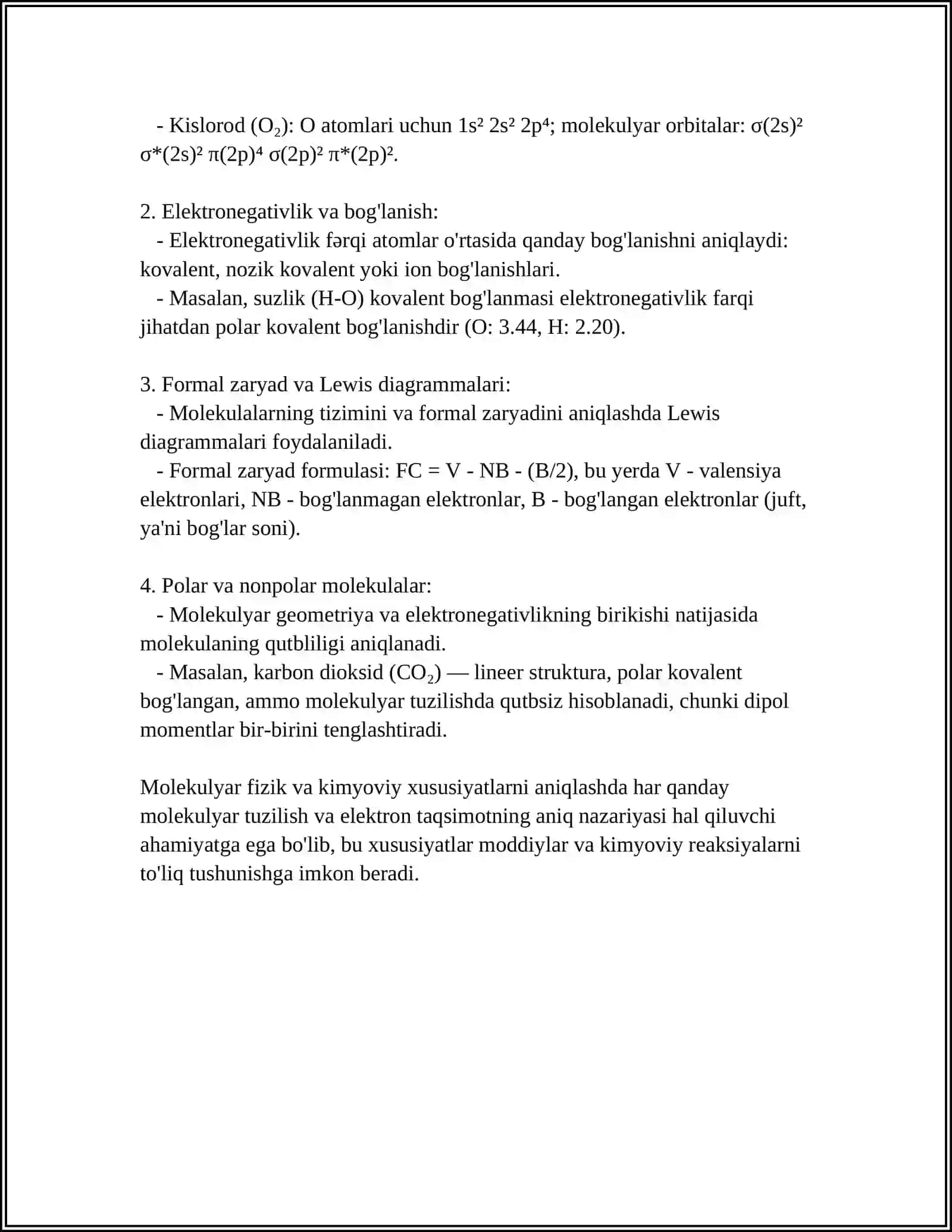 ORGANIK BIRIKMALARNING TUZILISHI VA XOSSALARI 4