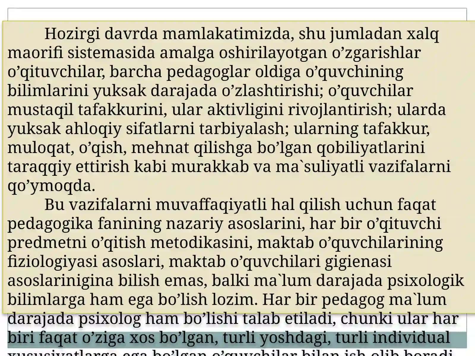 RIVOJLANISH PSIXOLOGIYASIGA KIRISH 4