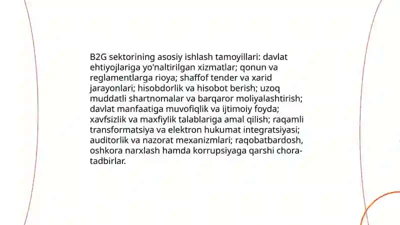 B2G sektorining ishlash prinsipi vamohiyati 4
