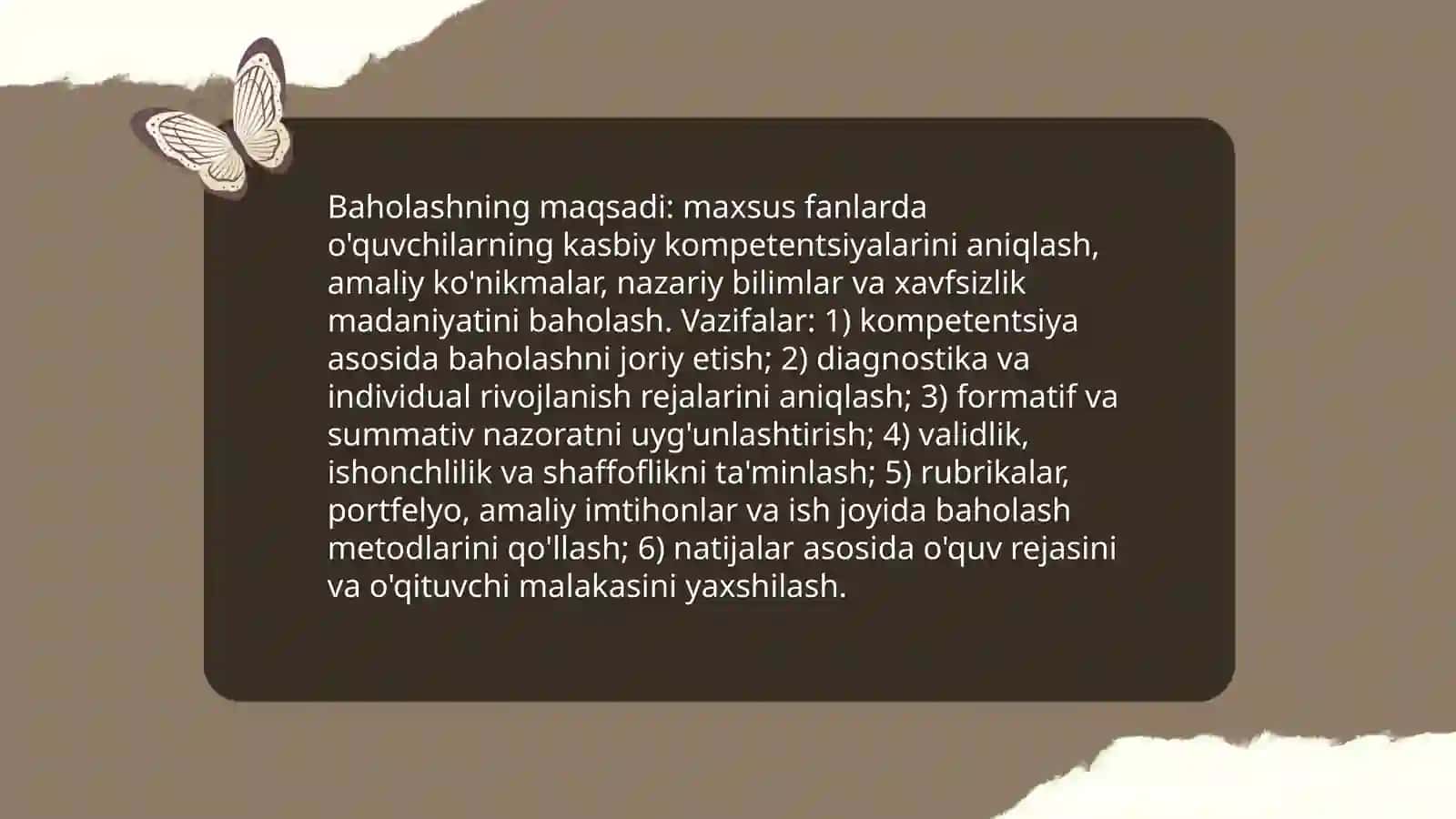 Maxsus fanlarni o'qitish natijalari nazoroti 4