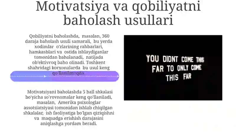 Motivatsiya va Qobiliyat 4