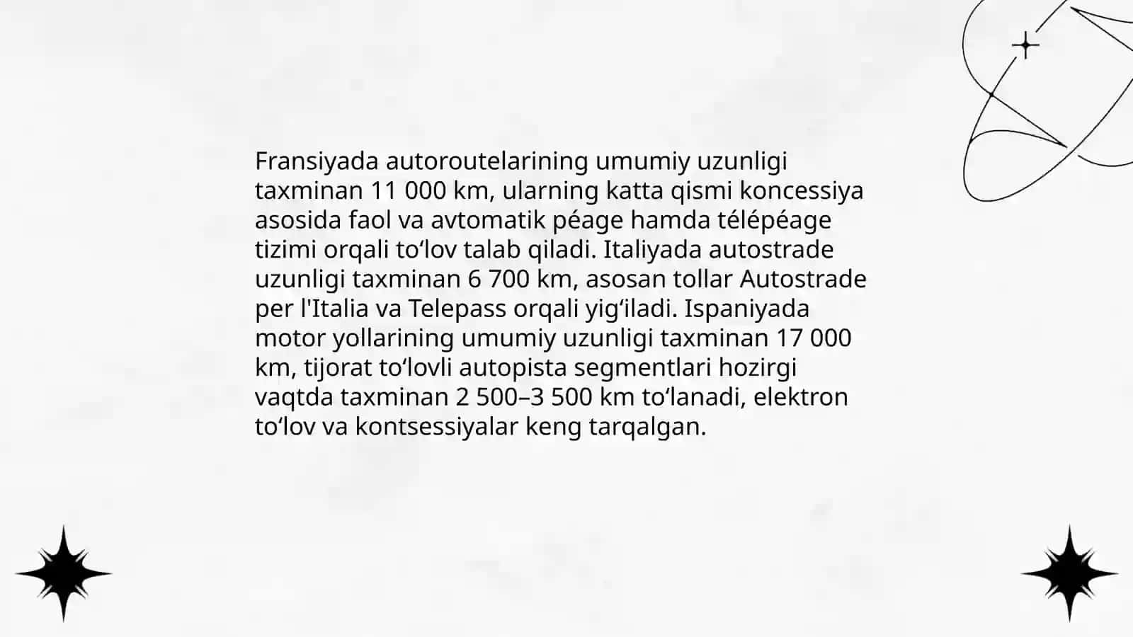 Xorijiy mamlakatlarda pullik avtomobil yo'llarini rivojlanishi 4