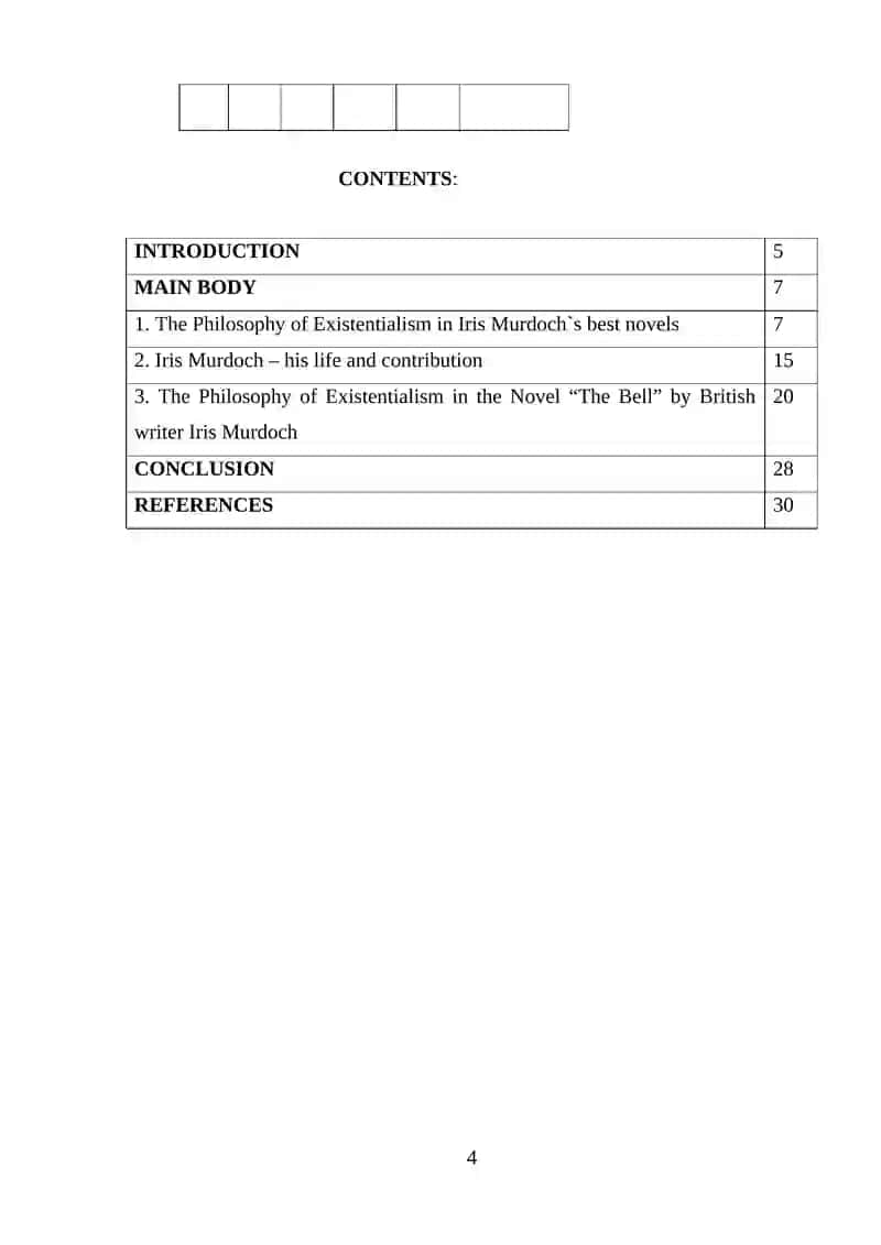 Iris Murdoch and the Philosophy of Existentialism in Her Best Novels 4
