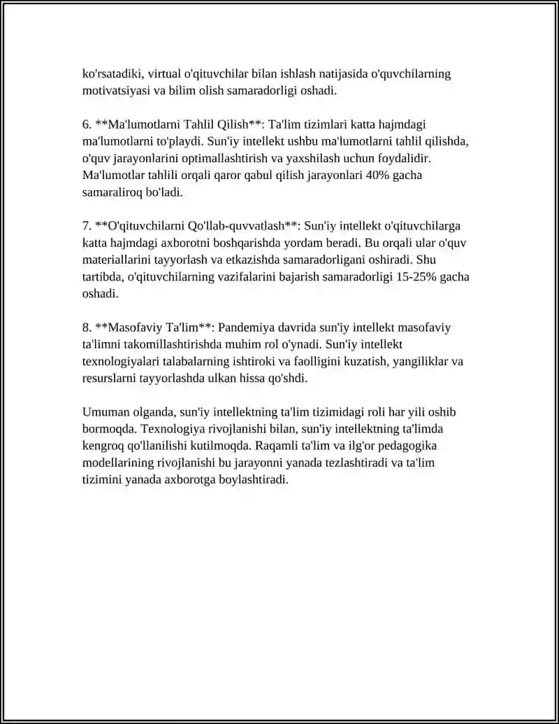 SUNIY INTELEKTNI KELAJAKDAGI O‘RNI 4