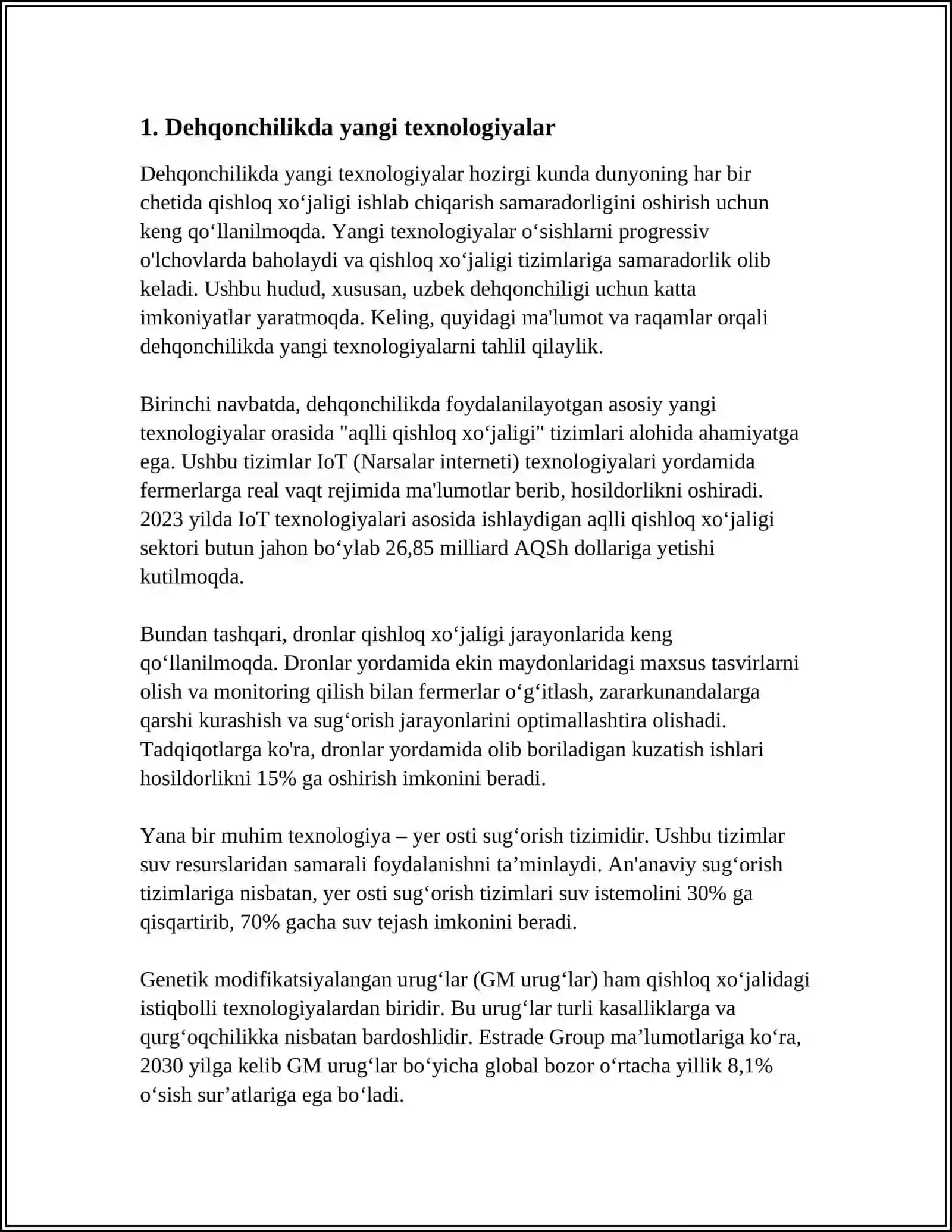 Dehqonchilikda yangi texnologiyalar 4