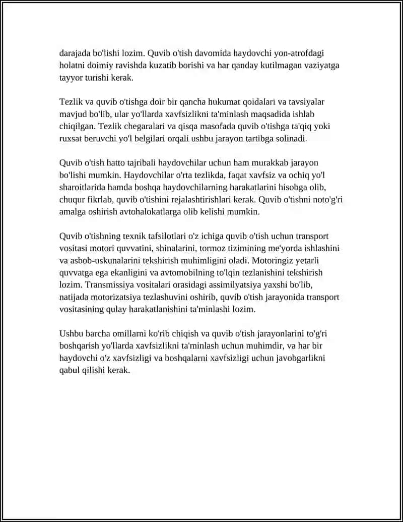 HARAKAT TEZLIGI QUVIB UTISH 4